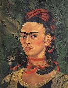 Frida Kahlo Self-Portrait with Monkey oil painting